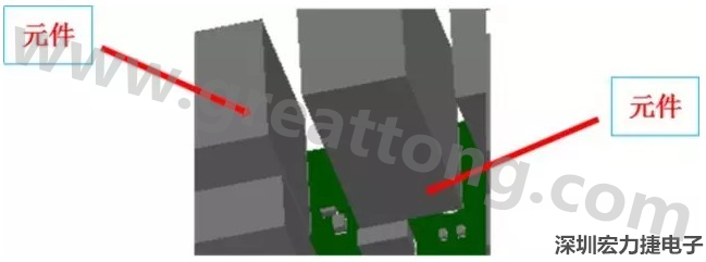 PCBA DFM問(wèn)題實(shí)例2：元件距離太近，組裝干涉 