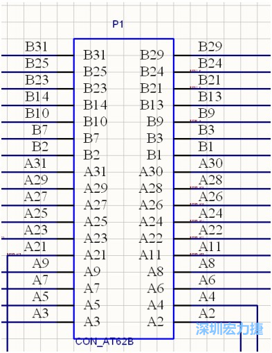  AT 總線 62 芯插槽，變成了一個(gè) 34 芯元件。