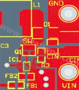 星節(jié)點連接地平面及兩個小電流接地連接(IC和分壓器)。