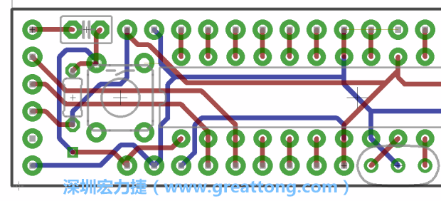 將最后的電路線如上圖所示繪制完成。