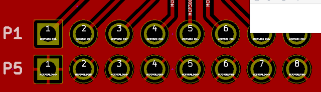 TOP層鋪鋪的狀態(tài)，到下方排pad為GND，連接GND Copper zone 都是設定Thermal relief Pad