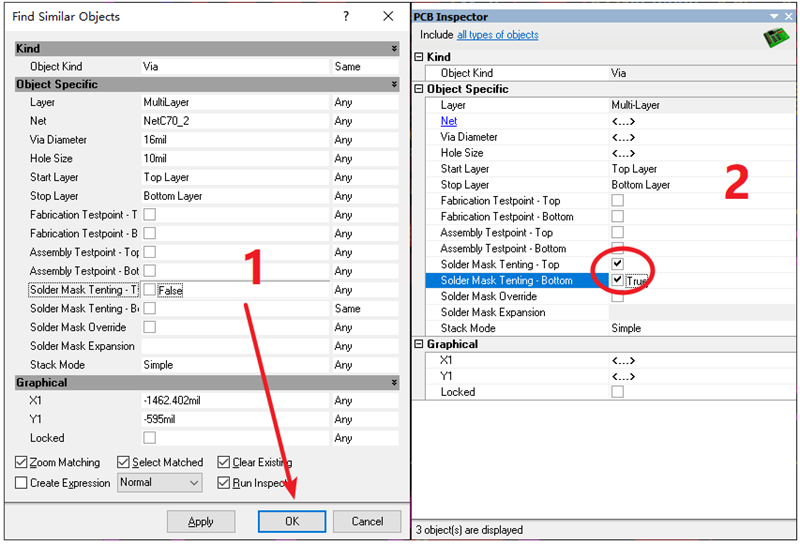 過(guò)孔（VIA）蓋油，不用蓋油可以跳過(guò)。